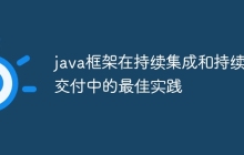 java框架在持续集成和持续交付中的最佳实践