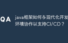 java框架如何与现代化开发环境协作以支持CI/CD？