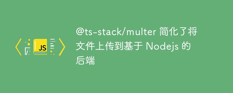 @ts-stack/multer 简化了将文件上传到基于 nodejs 的后端