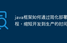 java框架如何通过简化部署过程，缩短开发到生产的时间？