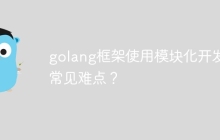 golang框架使用模块化开发的常见难点？