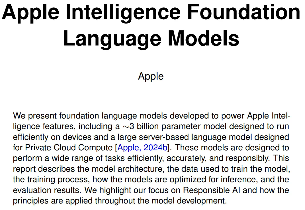 Revealed! A 47-page document dismantling Apple’s intelligence, from architecture and data to training and optimization