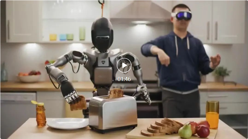 用苹果Vision Pro隔空操控机器人,英伟达:「人机合一」也不难嘛