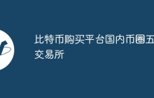 比特币购买平台国内币圈五大交易所