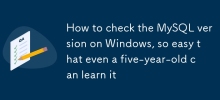 How to check the MySQL version on Windows, so easy that even a five-year-old can learn it