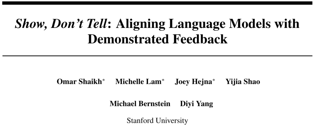 It only takes a few demonstrations to align large models. The DITTO proposed by Yang Diyi's team is so efficient.