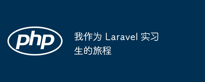 我作为 laravel 实习生的旅程