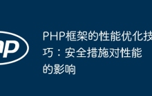 PHP框架的性能优化技巧：安全措施对性能的影响