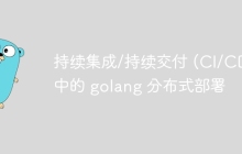 持续集成/持续交付 (CI/CD) 中的 golang 分布式部署