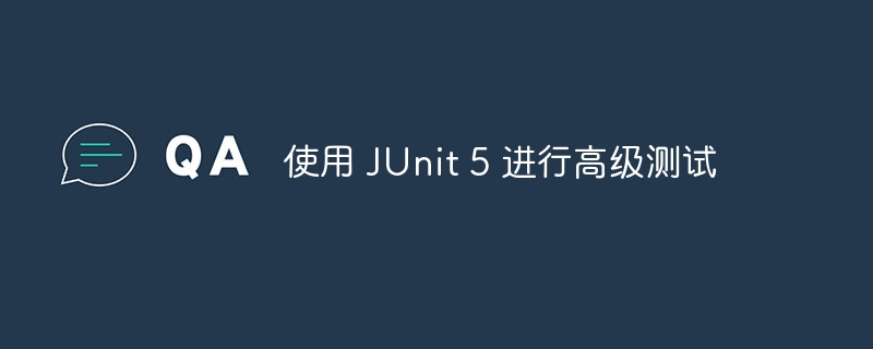 使用 junit 5 进行高级测试