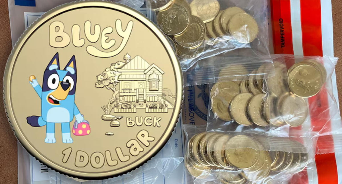 Warehouse worker charged after allegedly stealing 63,000 limited edition $1 Bluey coins