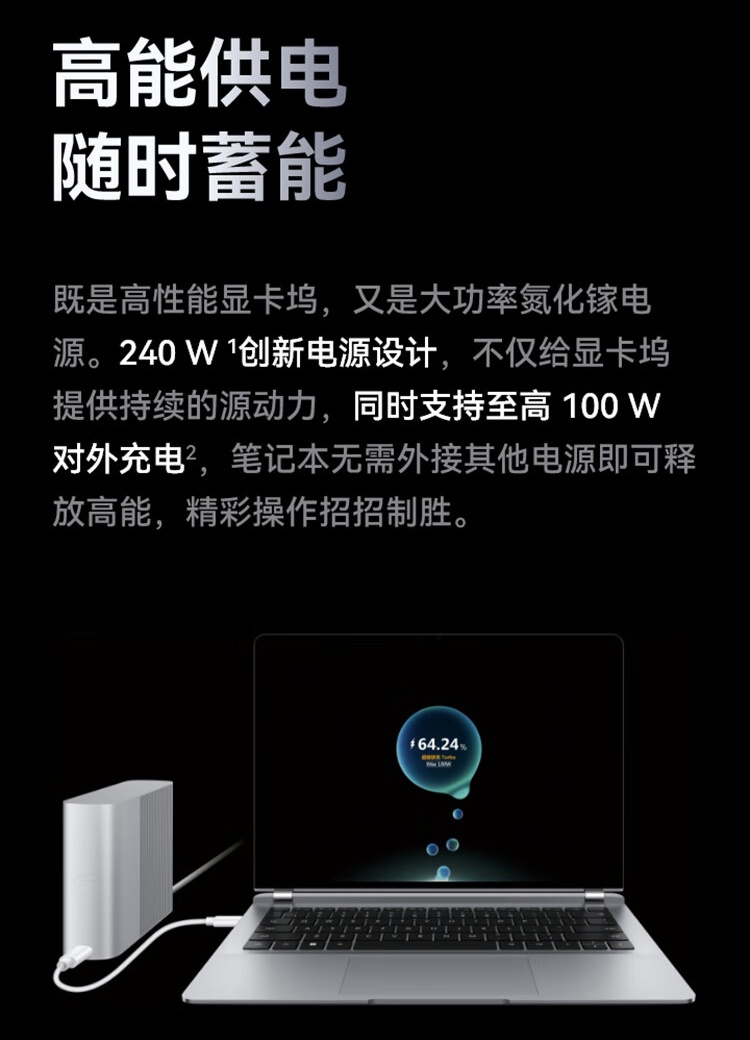 WIKO 显卡魔方 3999 元首销：RX 7600M XT、内置 240W 电源，适配华为 MateBook GT 14 笔记本