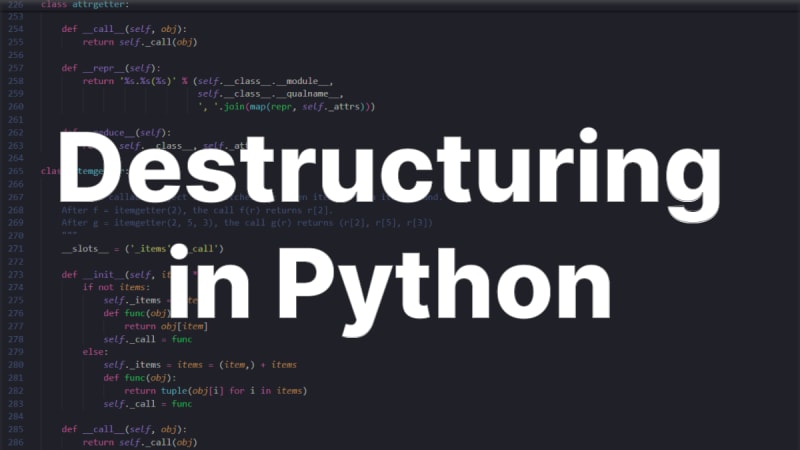 Déstructuration en Python