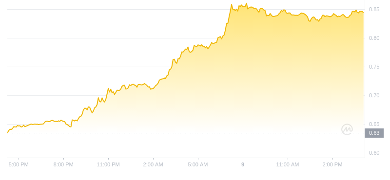 2024年08月09日Sui币价格