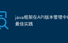 java框架在API版本管理中的最佳实践