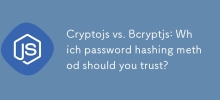 Cryptojs 대 Bcryptjs: 어떤 비밀번호 해싱 방법을 신뢰해야 합니까?