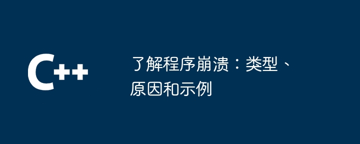 了解程序崩溃：类型、原因和示例