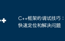 C++框架的调试技巧：快速定位和解决问题