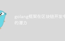 golang框架在区块链开发中的潜力