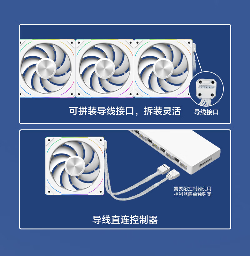 扇框无限镜 + 转速数显，安耐美推出 30mm 加厚积木风扇 CL30
