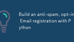 Build an anti-spam, opt-in Email registration with Python