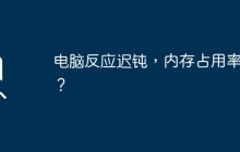 电脑反应迟钝，内存占用率高？