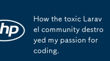 How the toxic Laravel community destroyed my passion for coding.