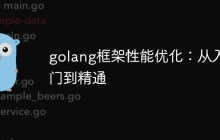 golang框架性能优化：从入门到精通