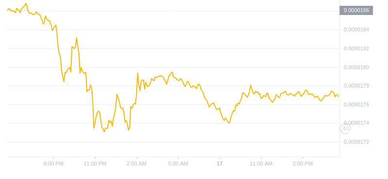 2024年08月17日Bonk币价格