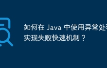 如何在 Java 中使用异常处理实现失败快速机制？