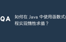 如何在 Java 中使用函数式编程实现惰性求值？