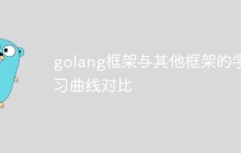 golang框架与其他框架的学习曲线对比