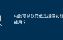 电脑可以联网但是搜索功能不能用？