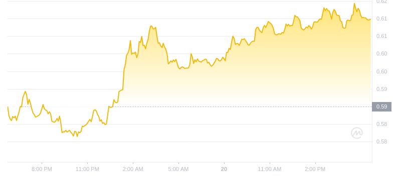 2024年08月20日瑞波币价格