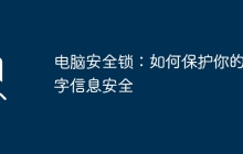 电脑安全锁：如何保护你的数字信息安全