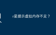 r星提示虚拟内存不足？
