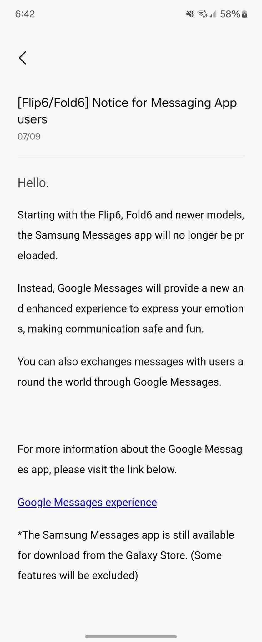 放弃自家短信应用，三星Galaxy手机在美国市场改用Google Messages