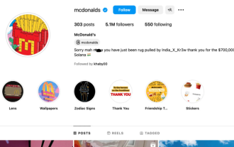 Des pirates détournent le compte Instagram de McDonald's pour promouvoir une fausse pièce de monnaie basée sur Solana appelée 'GRIMACE'