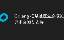 Golang 框架社区生态概览:寻求资源与支持