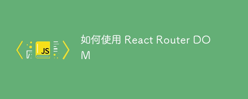 如何使用 react router dom