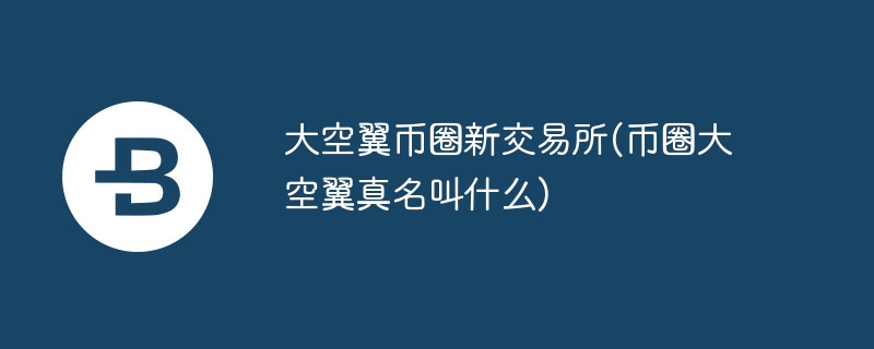 大空翼币圈新来回所(币圈大空翼本名叫什么)