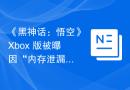 《黑神话：悟空》Xbox 版被曝因“内存泄漏”而延期，PS5 版优化进行中