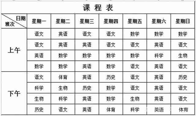 Excel表格怎么制作课程表 学生党必备