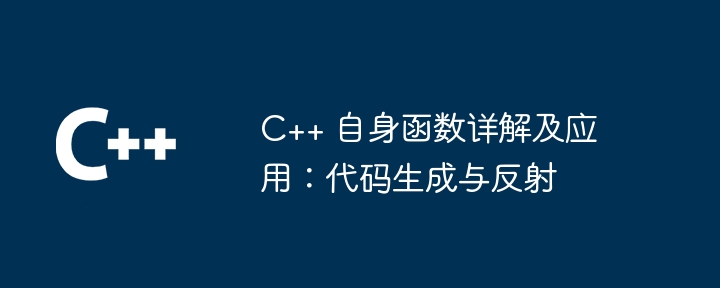 C++ 自身函数详解及应用：代码生成与反射