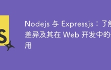 Nodejs 与 Expressjs：了解差异及其在 Web 开发中的作用