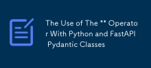 Die Verwendung des **-Operators mit Python- und FastAPI-Pydantic-Klassen
