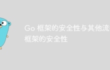 Go 框架的安全性与其他流行框架的安全性
