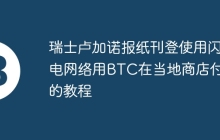瑞士卢加诺报纸刊登使用闪电网络用BTC在当地商店付款的教程