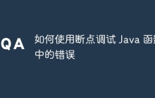 如何使用断点调试 Java 函数中的错误