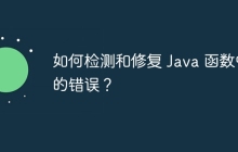 如何检测和修复 Java 函数中的错误？